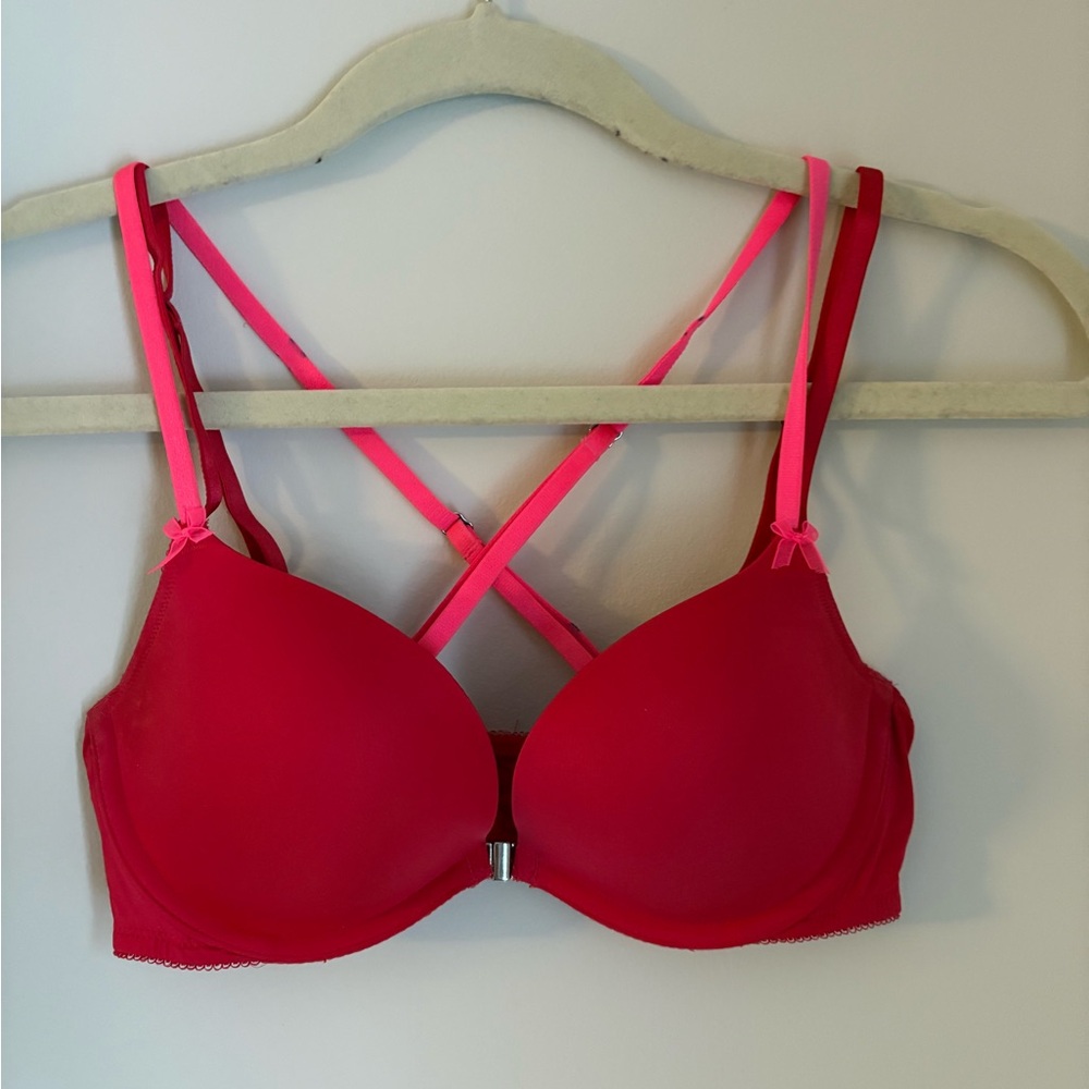VS Dream Angels Padded Demi Cross-Back Bra